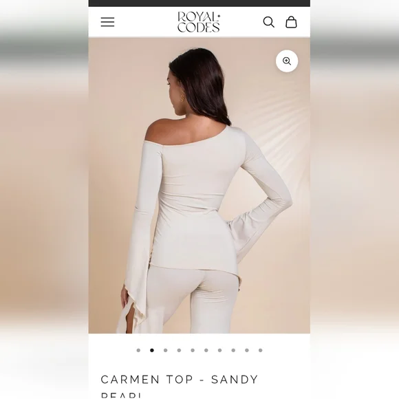 Carmen Top Sandy Pearl - Picture 2 of 6